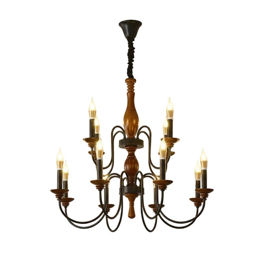 Avix Wooden Candelabra Chandelier | Celestre