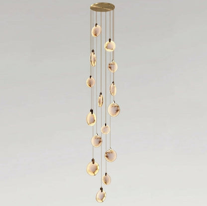 Lenzi Spanish Alabaster Disc Chandelier 15 Heads | Celestre