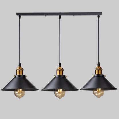 Rilo Conical Pendant Light 3 Heads Linear | Celestre