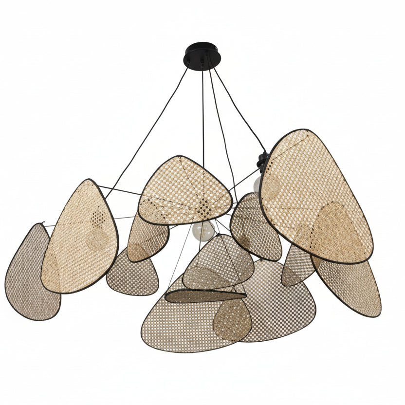 Vexe Screen Cannage Rattan Chandelier D 150 cm | Celestre