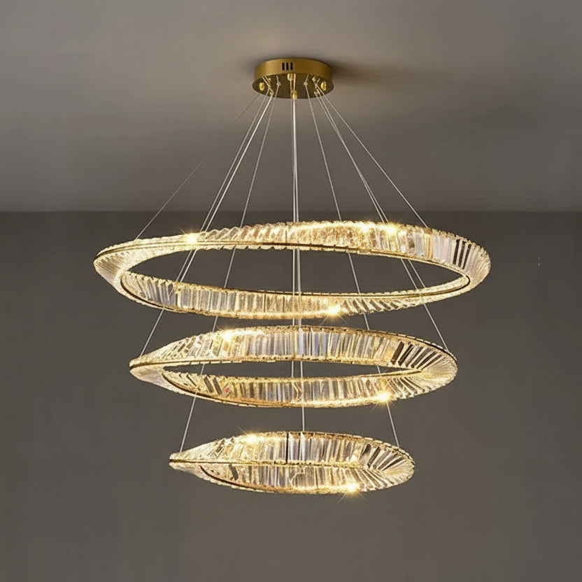 Orel Round Halo Chandelier D 80 60 40cm | Celestre