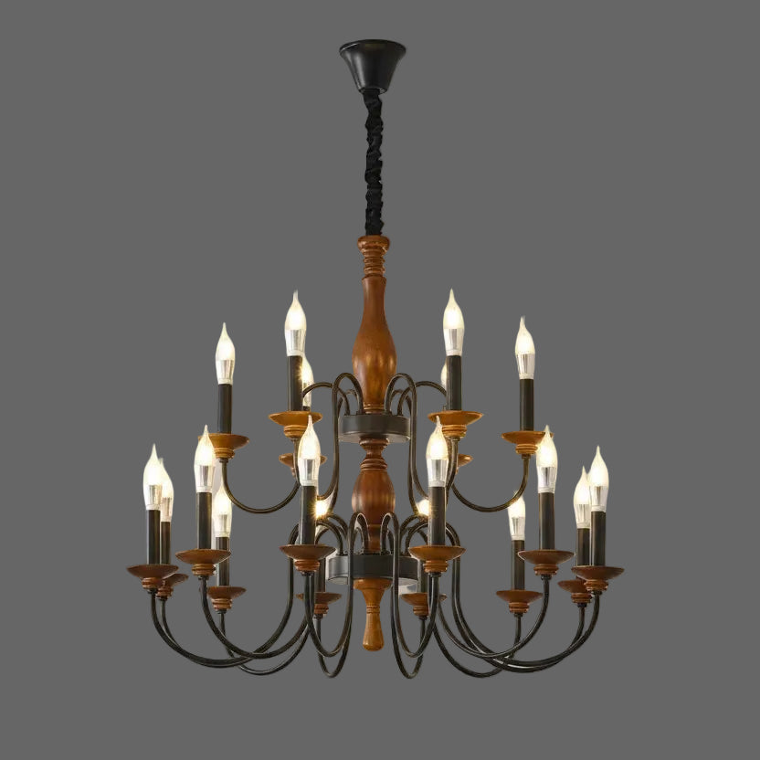 Avix Wooden Candelabra Chandelier | Celestre