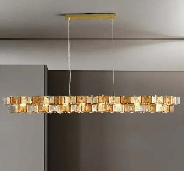 Brov Mid Century Linear Tiered Chandelier | Celestre