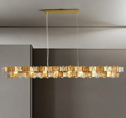 Brov Mid Century Linear Tiered Chandelier | Celestre