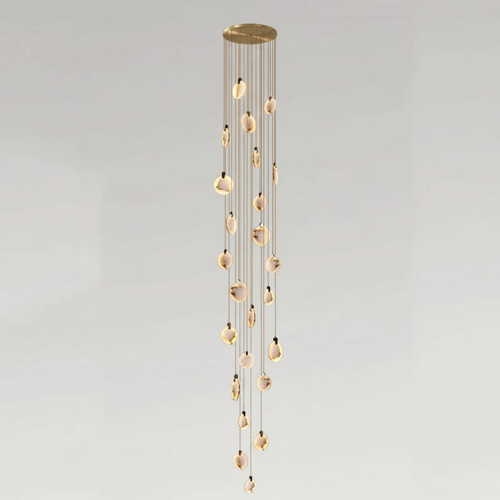 Lenzi Spanish Alabaster Disc Chandelier 24 Heads | Celestre