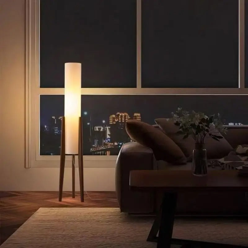 Javo Wood Tripod Floor Lamp | Celestre
