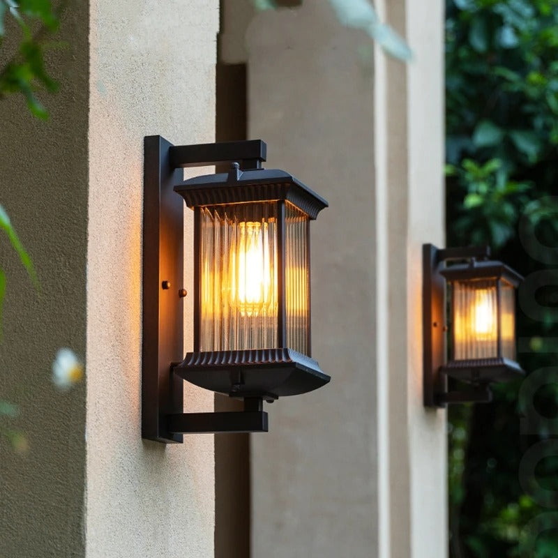 Ilyx Outdoor Fluted Glass Wall Light | Celestre