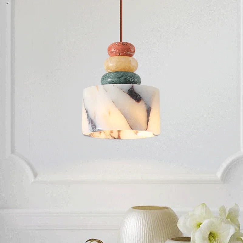 Vize Stacked Marble Pendant Light | Celestre