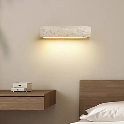 Divo Travertine Block Outdoor Wall Light L 24 cm | Celestre