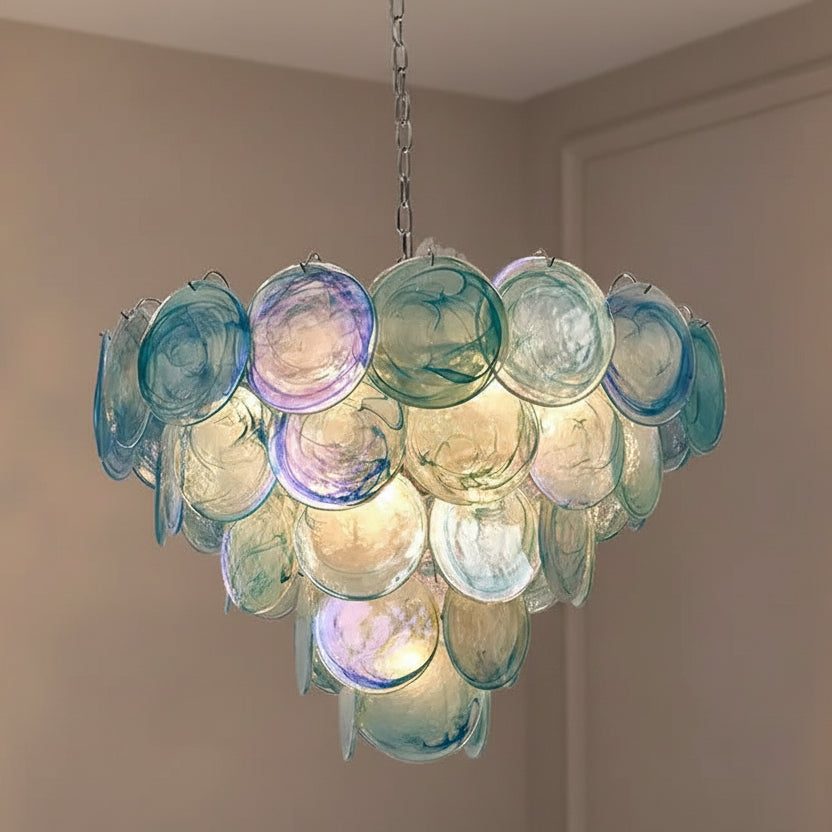 Gixo Murano Disc Chandelier Blue | Celestre