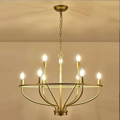 Hivo Hoop Candelabra Chandelier Gold 9 Heads | Celestre