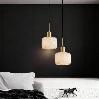 Lira Dome Alabaster Pendant Light | Celestre