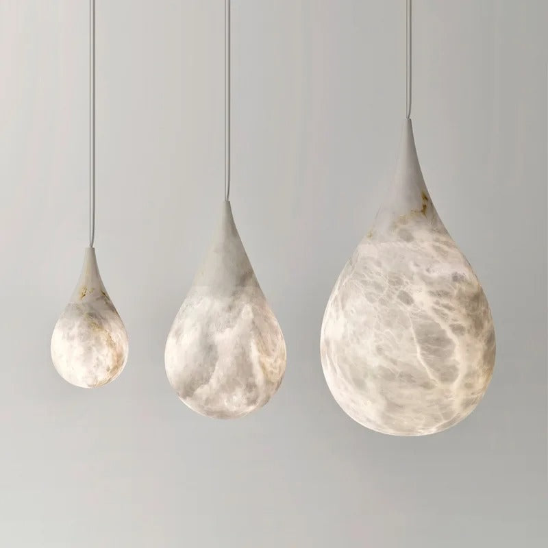 Fyna Alabaster Teardrop Pendant Light | Celestre