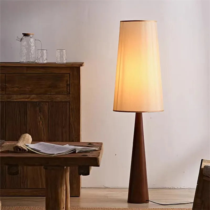 Livy Conical Wooden Wabi-Sabi Lamp | Celestre