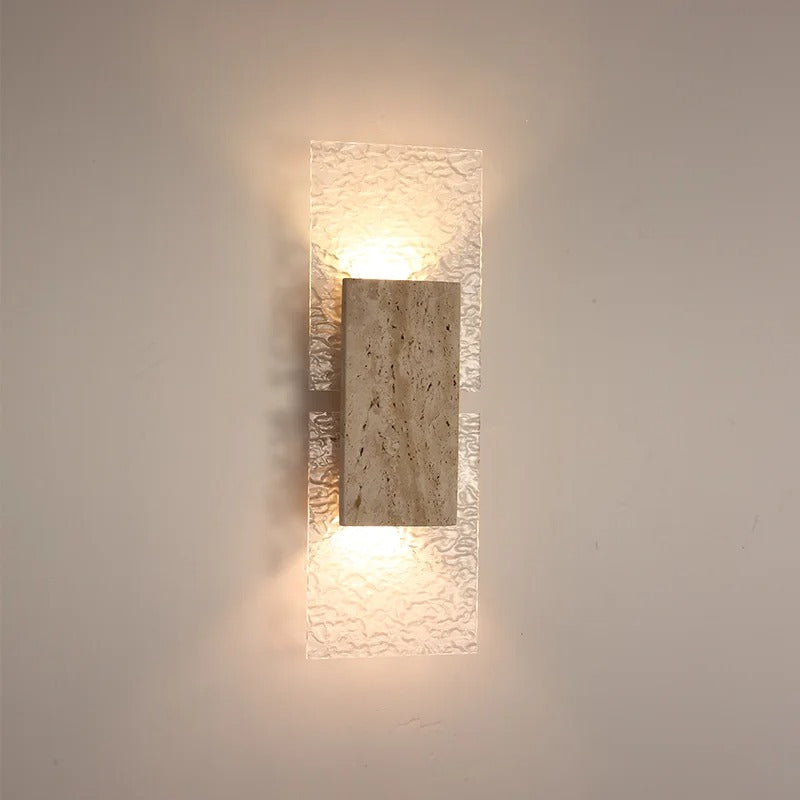 Liwa Travertine Bidirectional Wall Light | Celestre