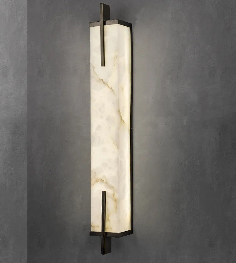 Selo Alabaster Long Diffused Wall Light H 80 cm | Celestre