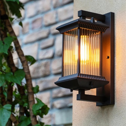 Ilyx Outdoor Fluted Glass Wall Light | Celestre