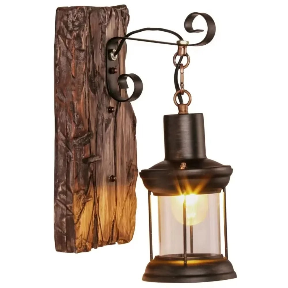 Felya Vintage Wooden Wall Lantern | Celestre