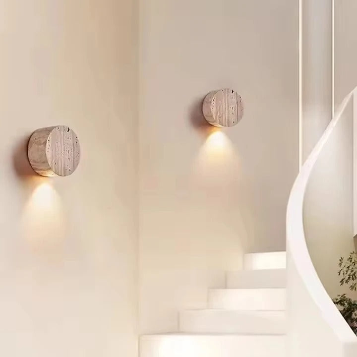 Boro Wabi-Sabi Travertine Wall Light | Celestre