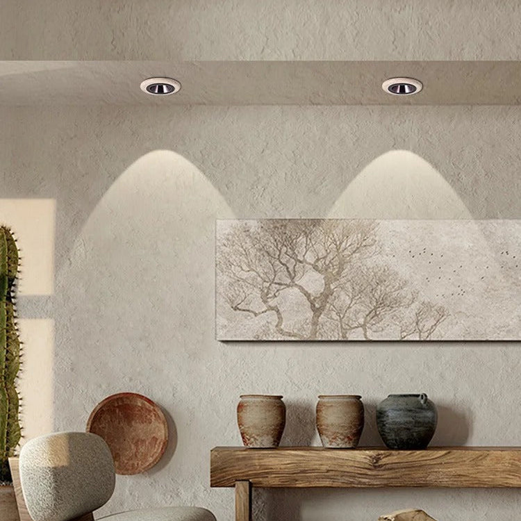Niri Round Travertine Spotlight Ceiling Light | Celestre