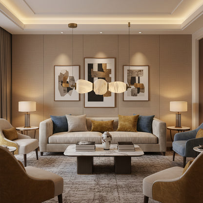 Zilo Linear Alabaster Chandelier 3 Lights | Celestre