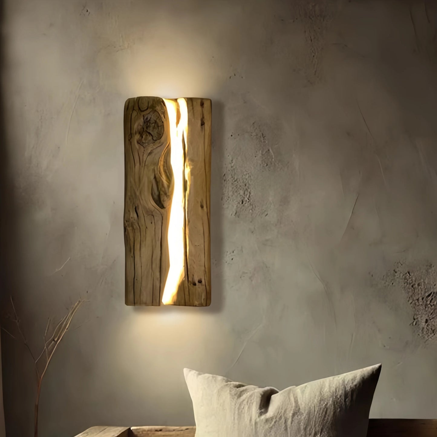 Zirel Edge Wood Backlit Wall Sconce | Celestre