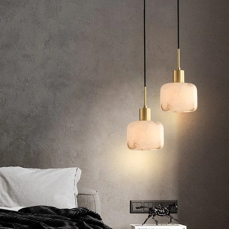 Lira Dome Alabaster Pendant Light | Celestre
