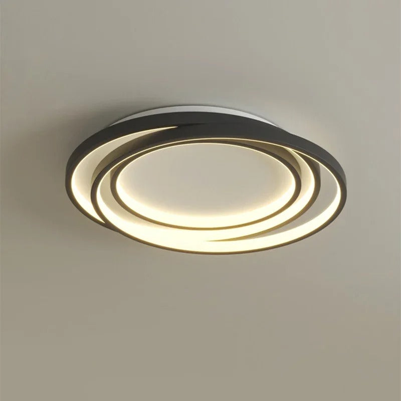 Rexo Nordic Round Ring Ceiling Light Black D 44 cm | Celestre