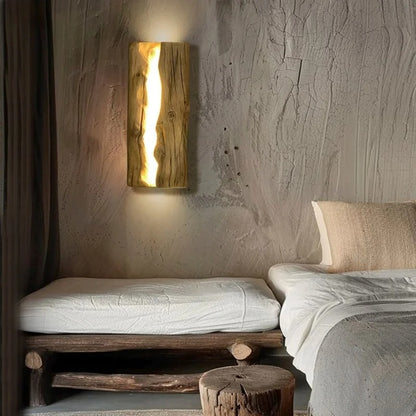 Zirel Edge Wood Backlit Wall Sconce | Celestre