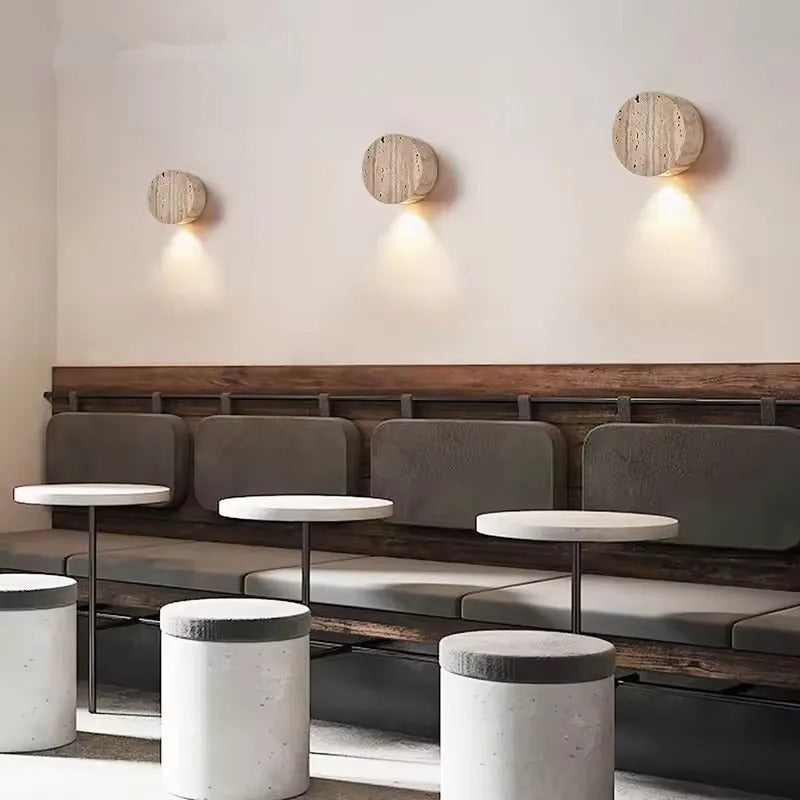 Boro Wabi-Sabi Travertine Wall Light | Celestre