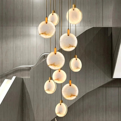 Lenzi Spanish Alabaster Disc Chandelier | Celestre