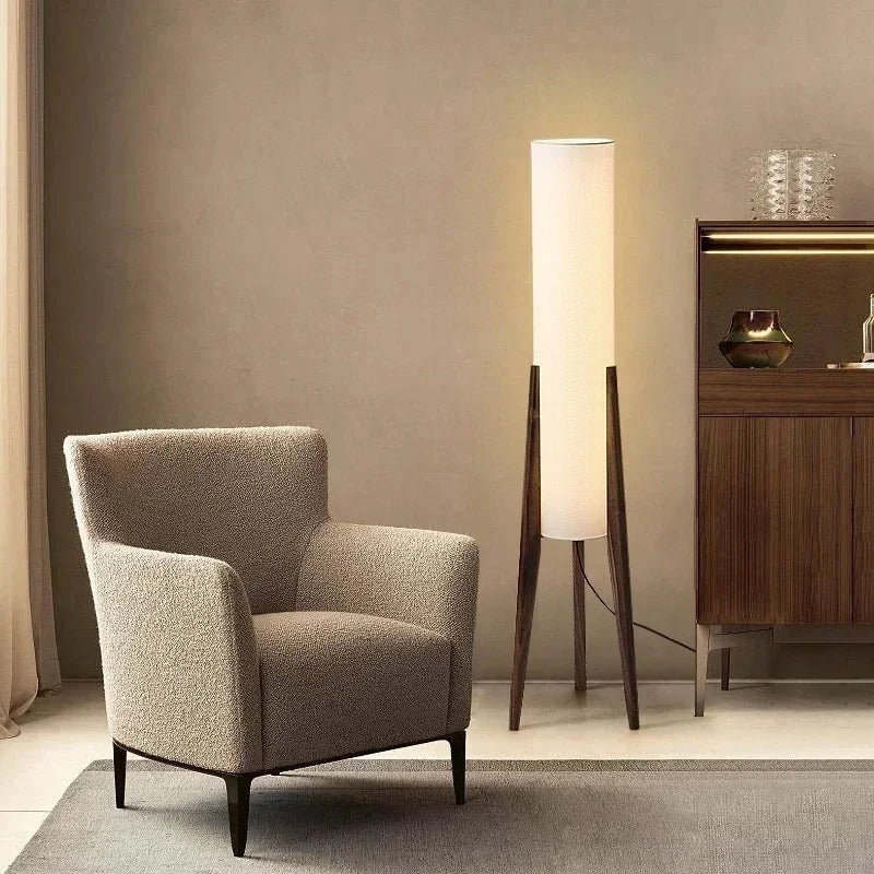 Javo Wood Tripod Floor Lamp | Celestre
