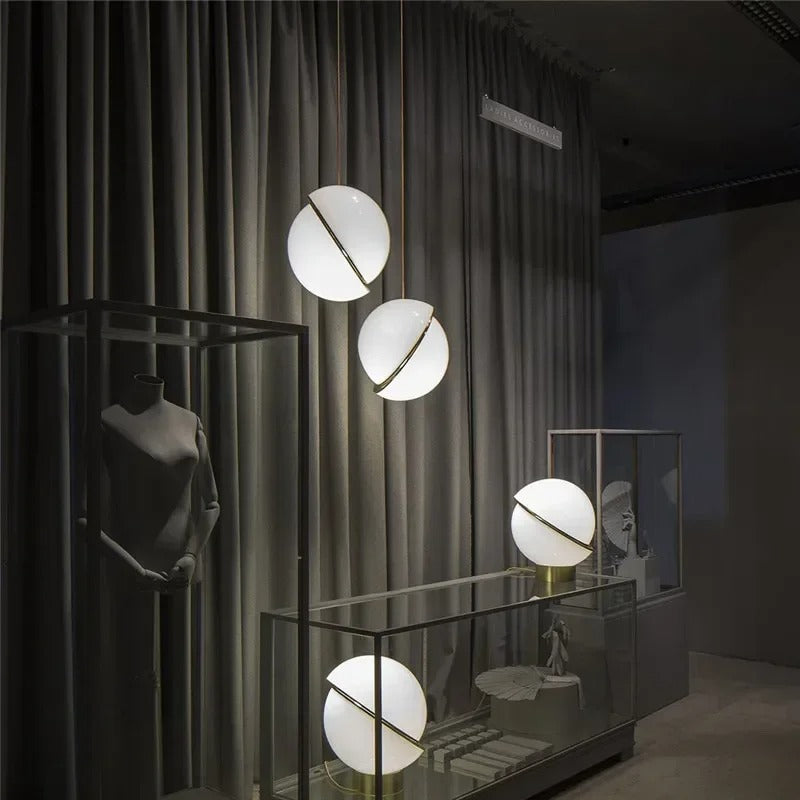 Rivi Diagonal Globe Pendant Light | Celestre