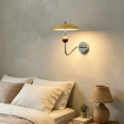 Ternu Mid Century Umbrella Disc Wall Light Cream | Celestre