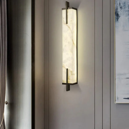 Selo Alabaster Long Diffused Wall Light | Celestre