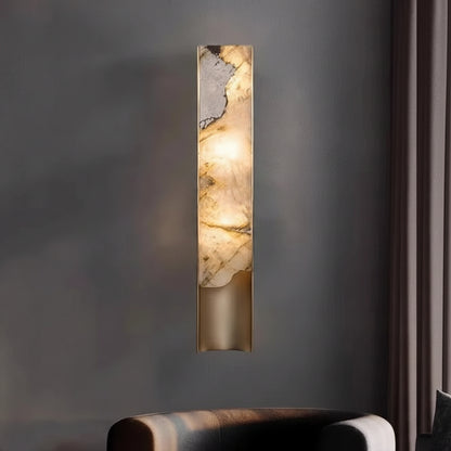 Aris Inset Marble Long Wall Light W 12 x H 60 cm | Celestre