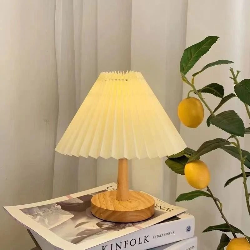 Hira Japandi Pleated Table Lamp | Celestre