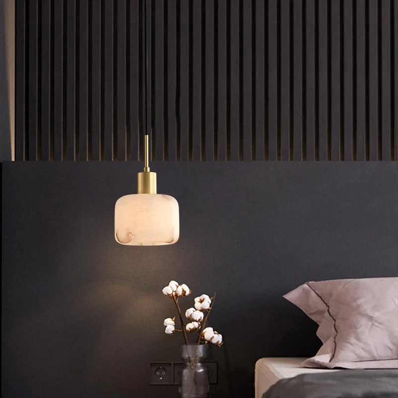 Lira Dome Alabaster Pendant Light | Celestre
