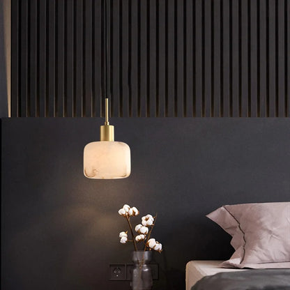 Lira Dome Alabaster Pendant Light | Celestre