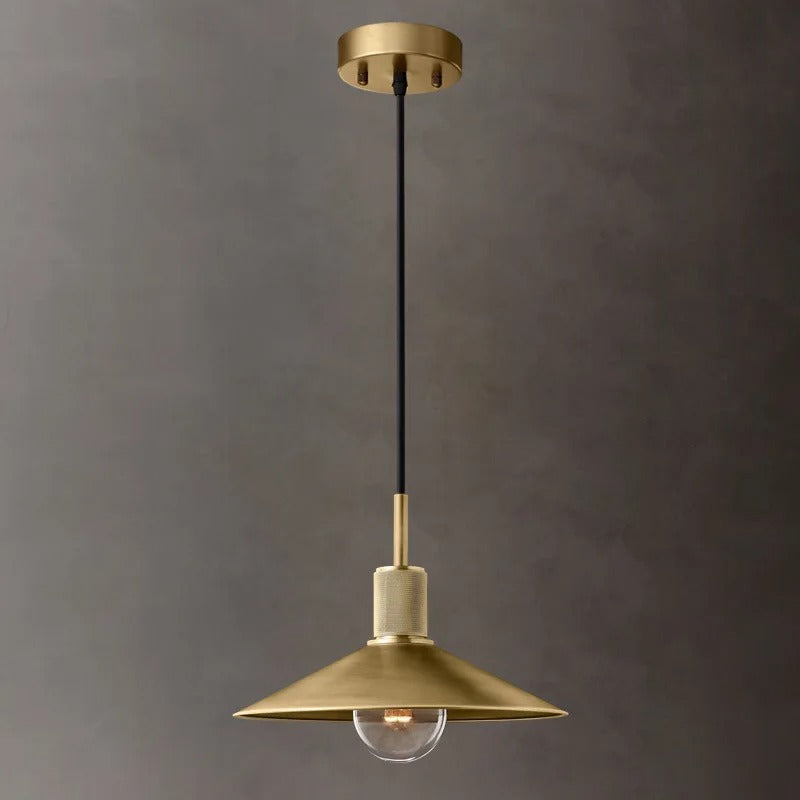 Jelva Vintage Copper Saucer Pendant Light