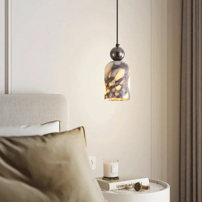 Veles Marble Cylindrical Ball Pendant Light | Celestre