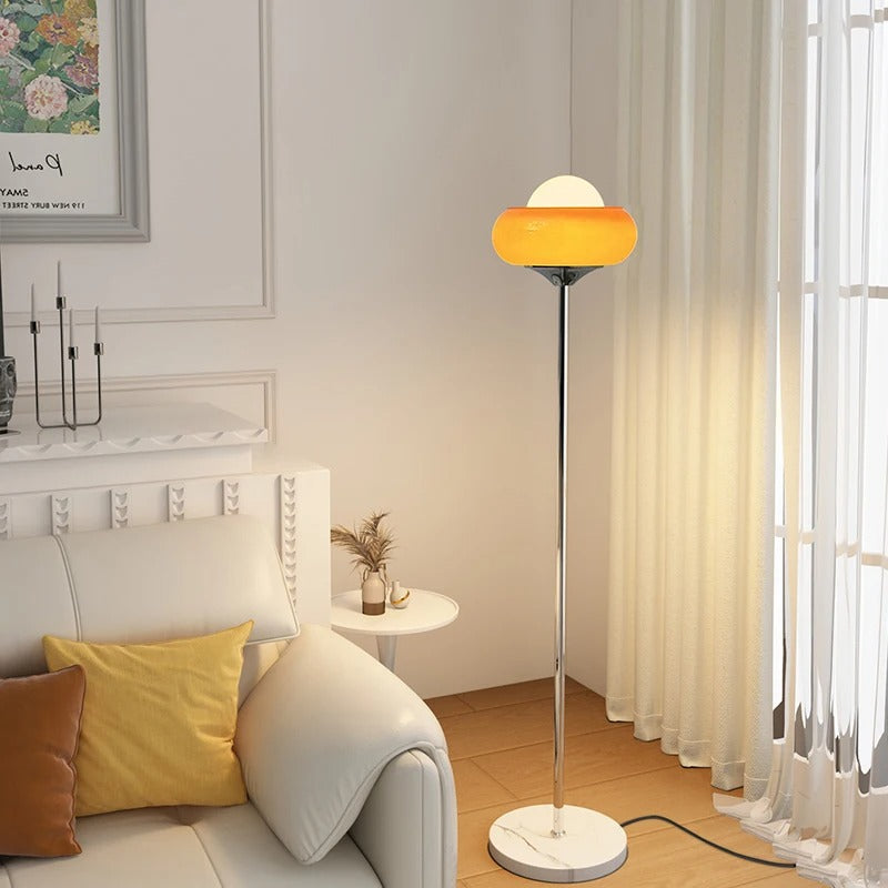 Airo Egg Tart Glass Floor Lamp | Celestre
