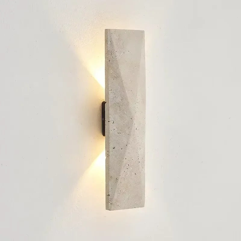 Zehi Travertine Long Outdoor Wall Light | Celestre