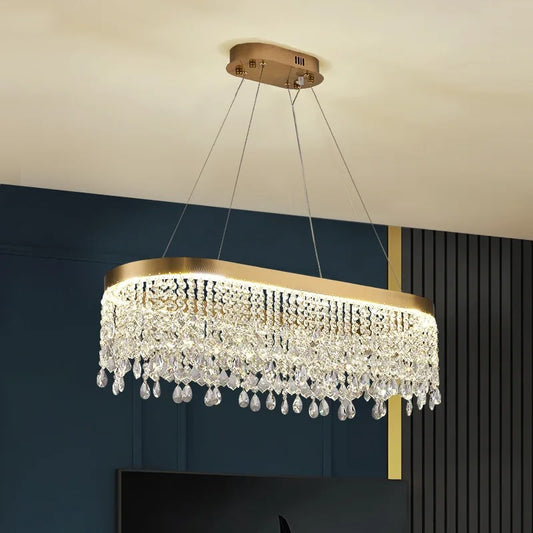 Exy Linear Crystal Chandelier L 80 cm | Celestre