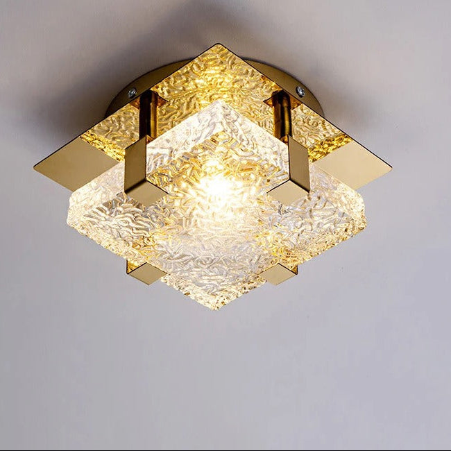 Zivo Square Seeded Ceiling Light L 23 cm | Celestre