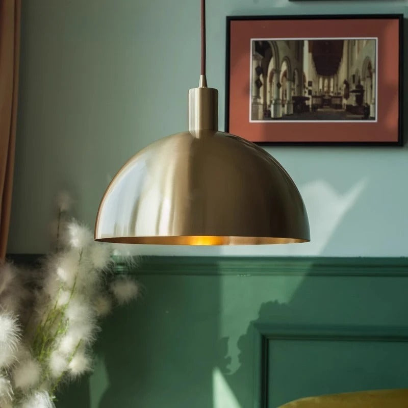 Pavra Nordic Brass Dome Pendant Light | Celestre
