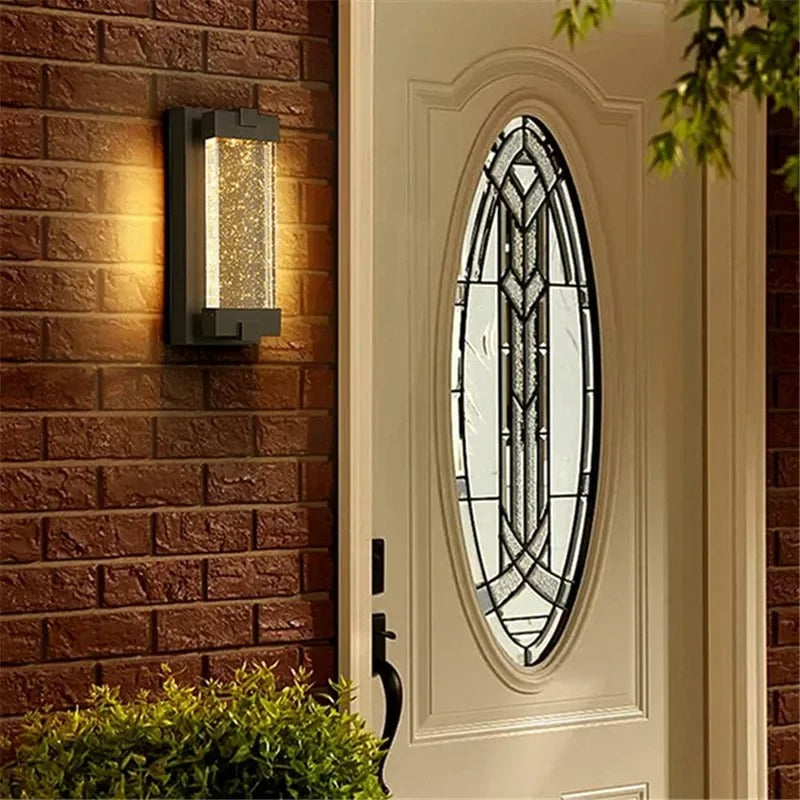 Lari Crystal Bubble Glass Outdoor Wall Light | Celestre