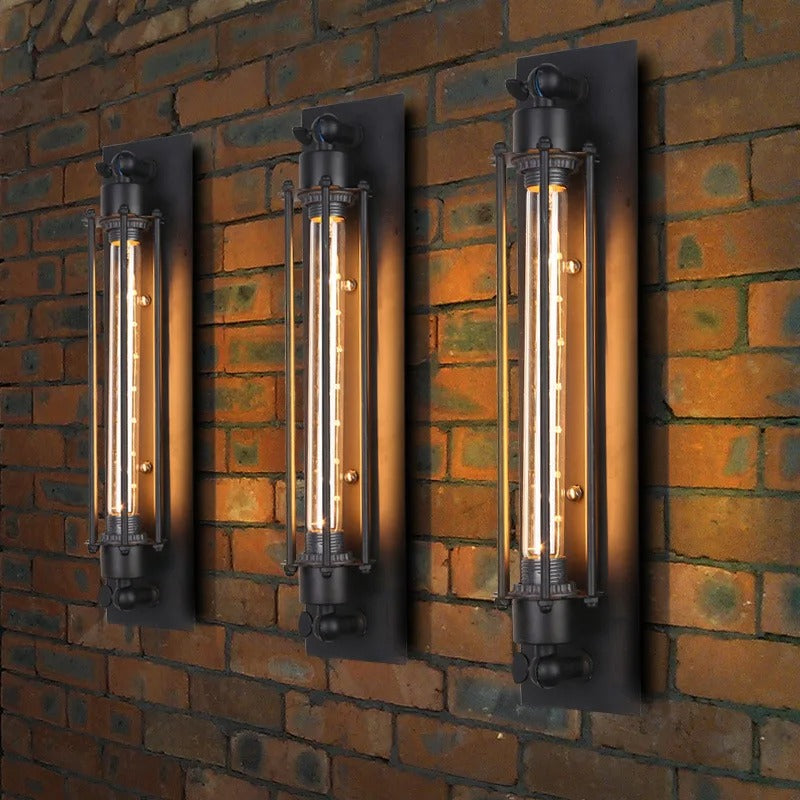 Renzi Vintage Tube Cage Wall Sconce | Celestre