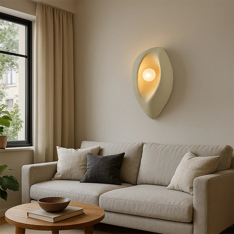 Tema Biomorphic Wabi Sabi Wall Lamp Rough Sand | Celestre