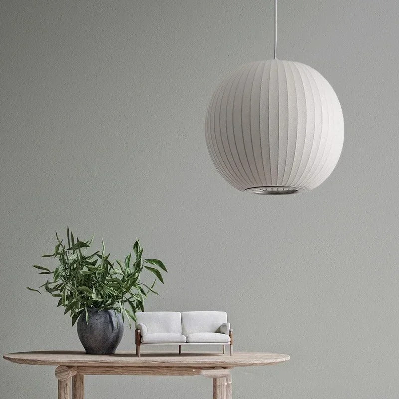 Vara Silk Ball Pendant Light D30cm | Celestre